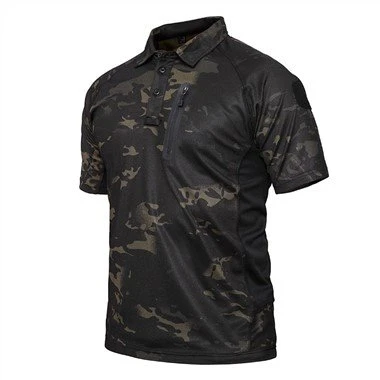 Polo Shirts Tattiċi Militari biż-żippijiet